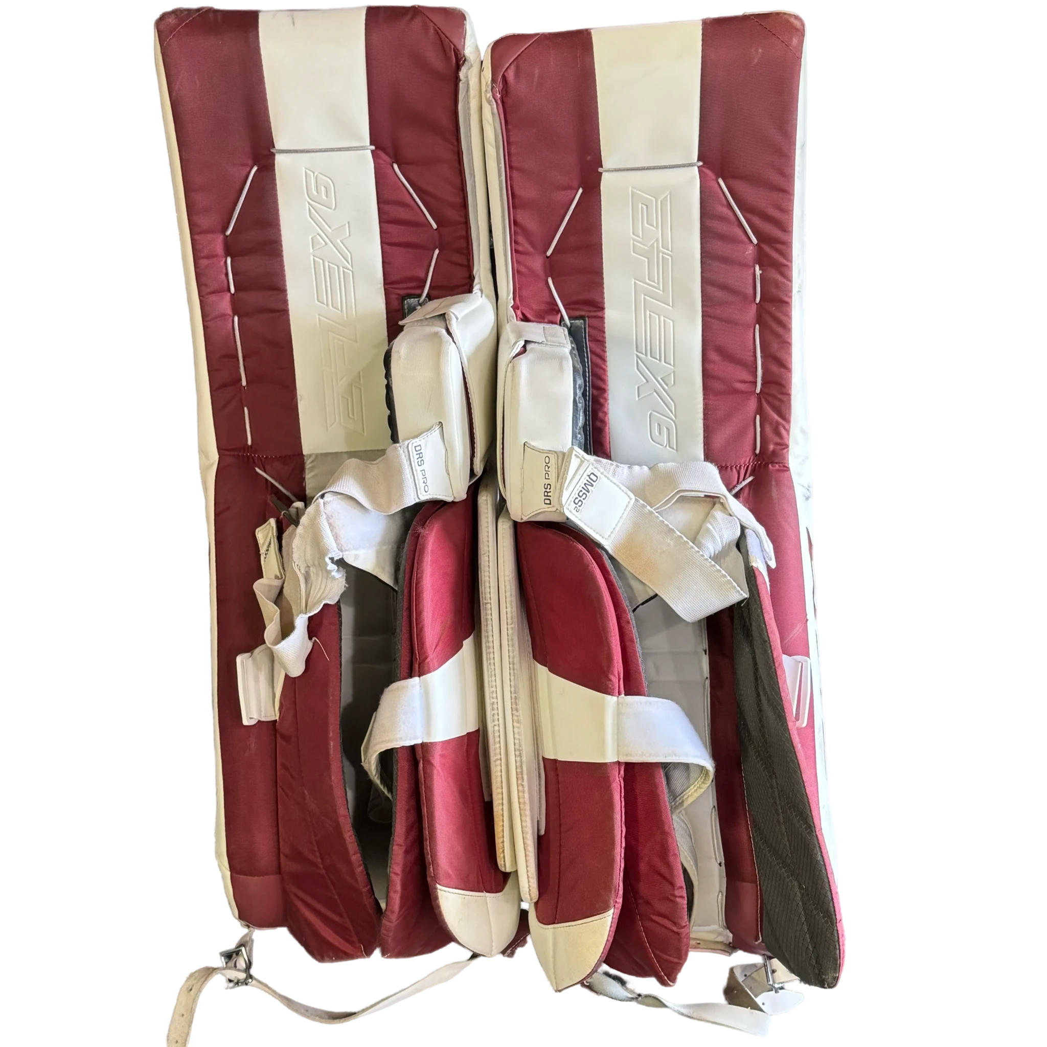 CCM Extreme Flex 6 - Jambières de gardien de but Pro Stock d'occasion (marron/blanc)